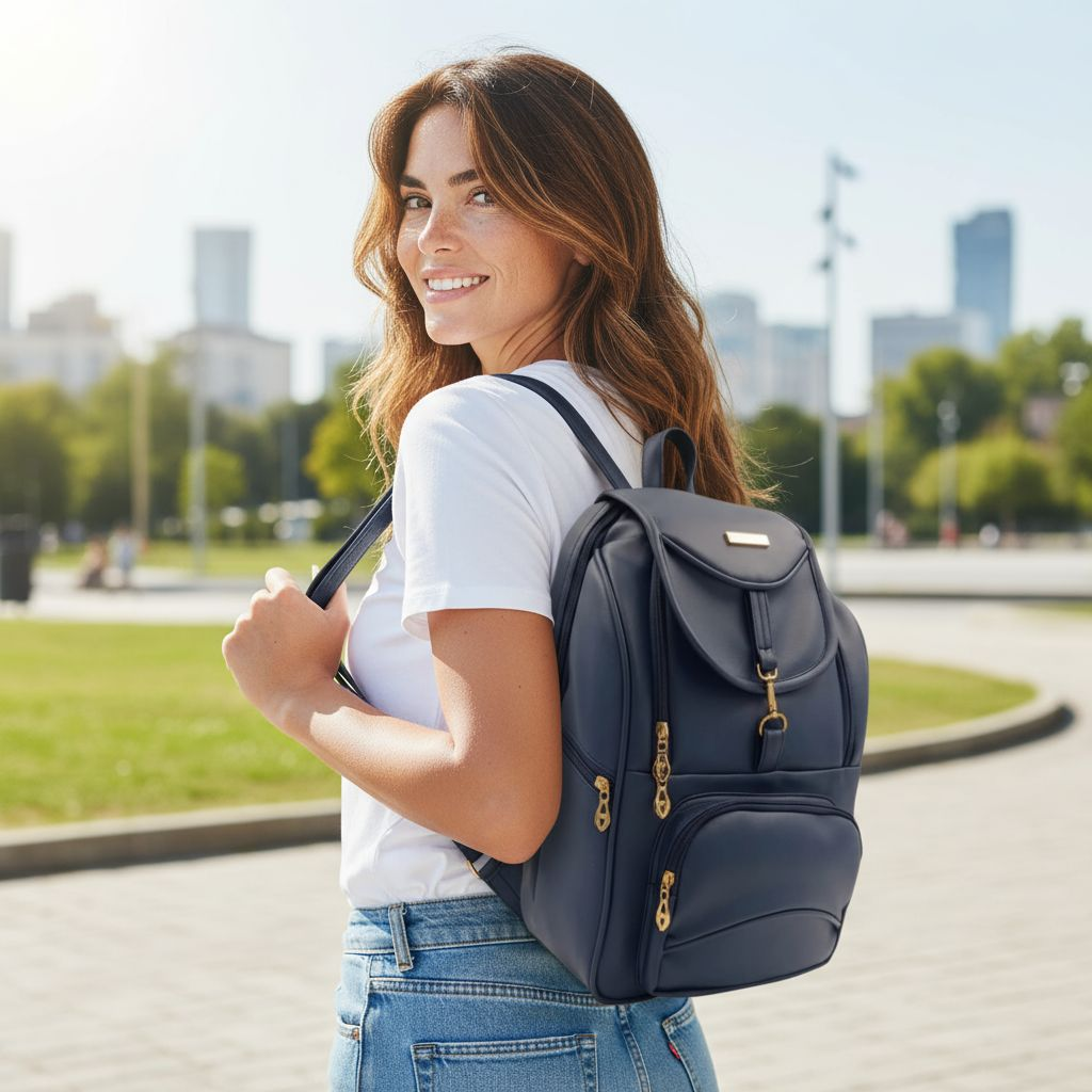 BIBO Charly 18L Navy Blue Backpack - Image 5