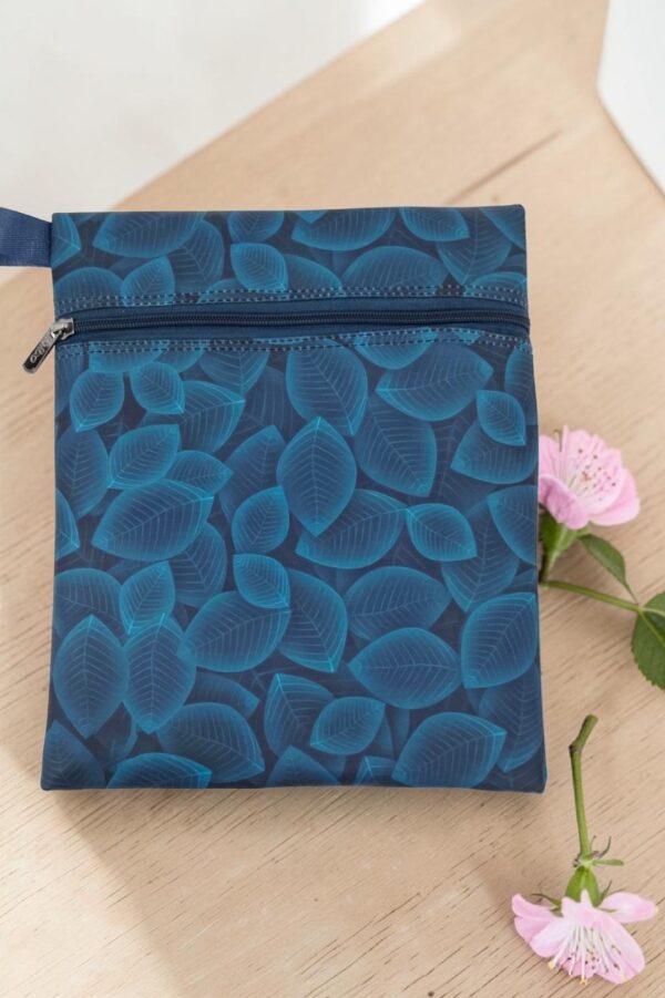 Lunch Pouch Blue Leaf