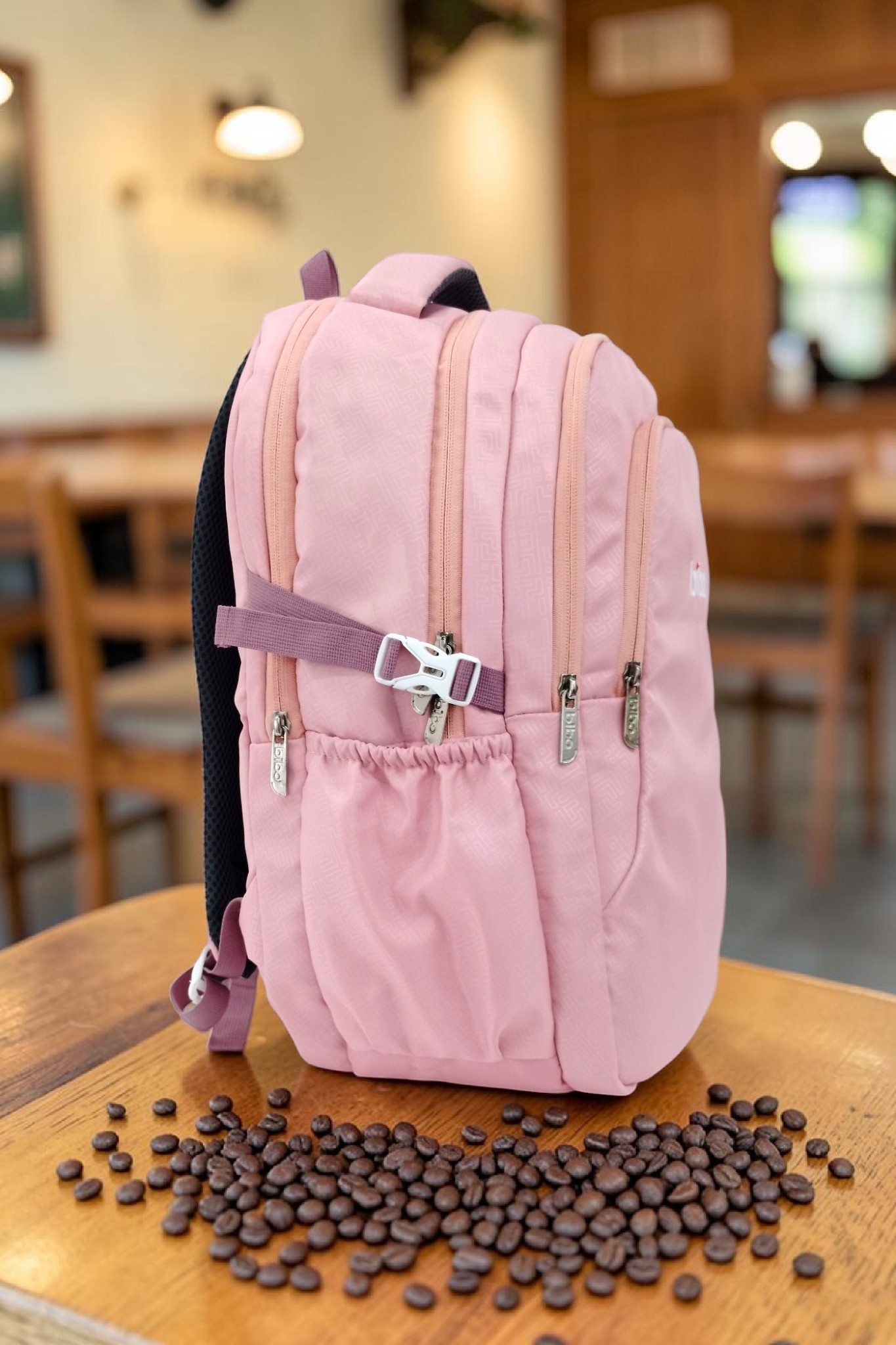 stylish self print peach school/college bag - Image 7