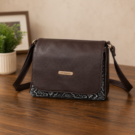 black and white sling bag