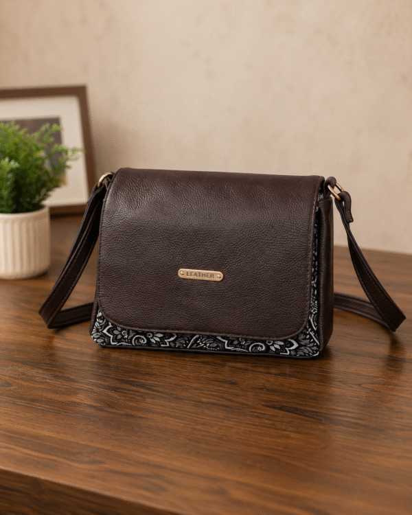 black and white sling bag