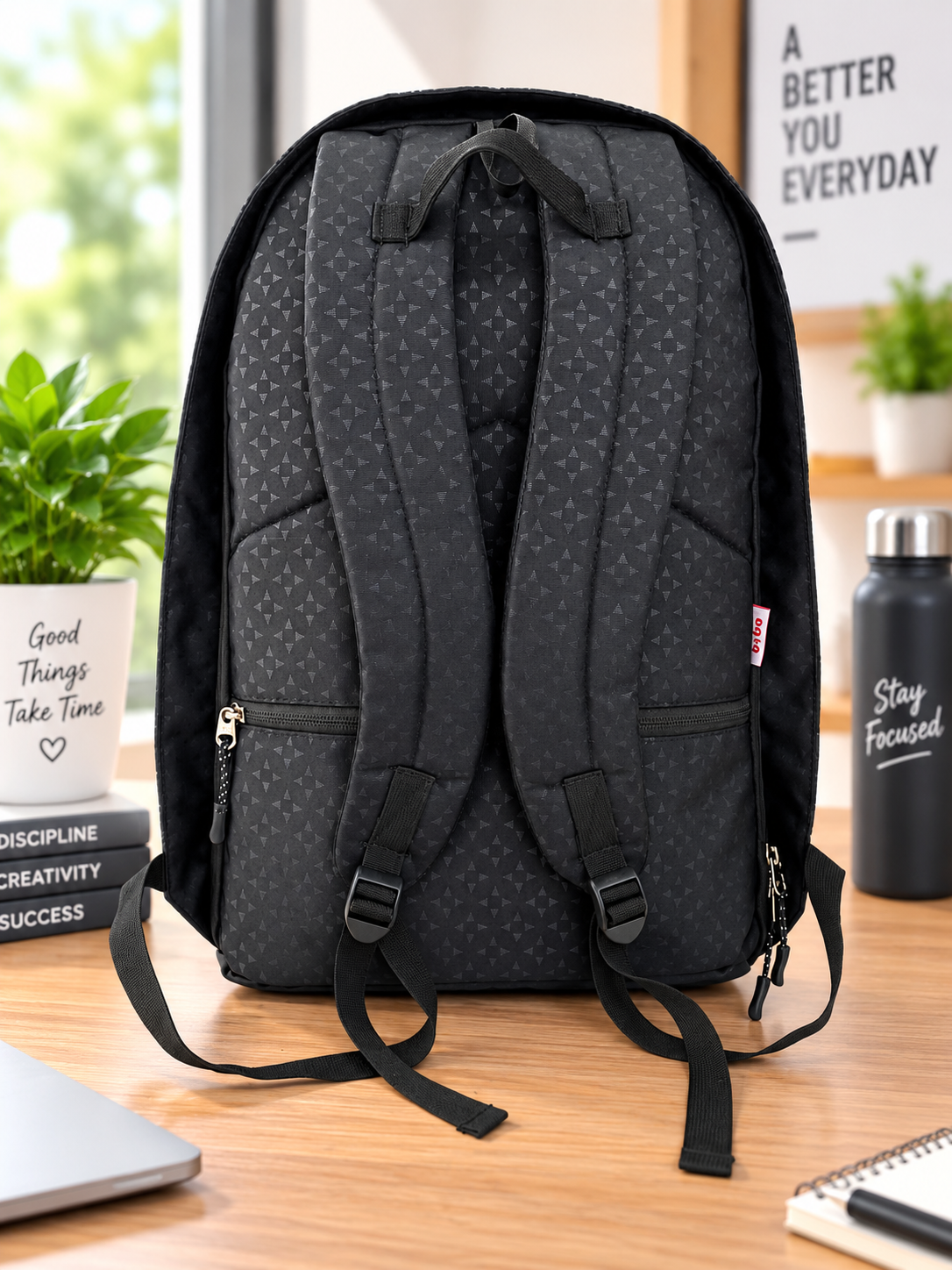 Medium 24 L Laptop Backpack Medium Slope Anti-Theft bag (Black) - Image 3